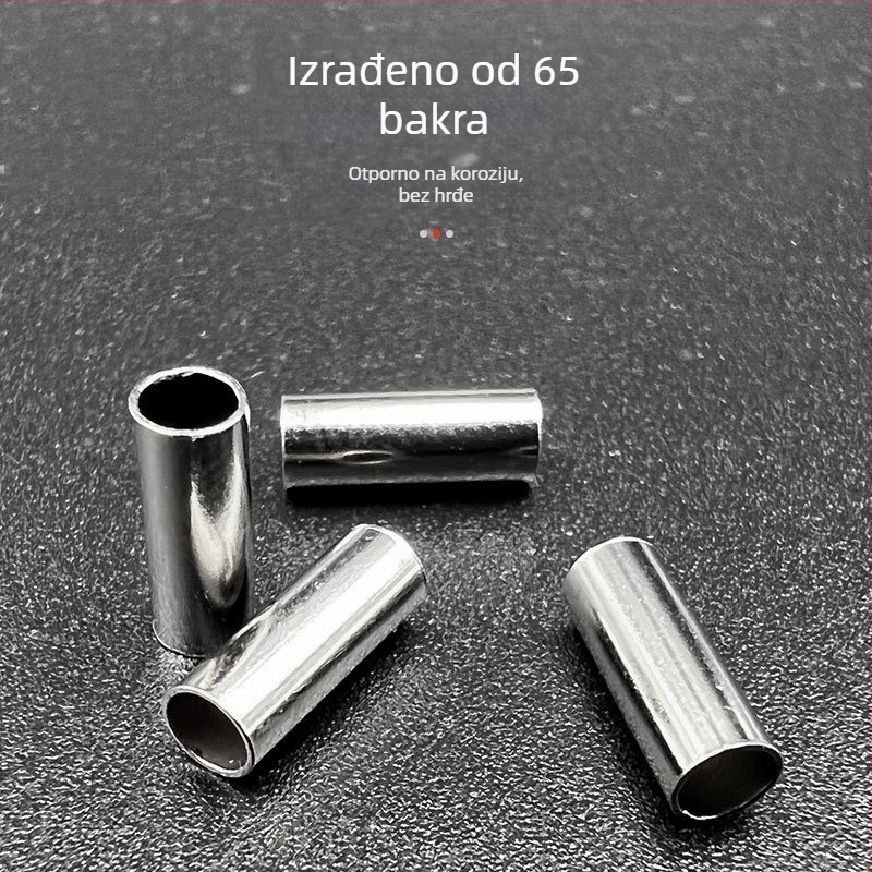 Ribolovni pribor bakrena cijev dvostruka bakrena cijev držač ribolovne strune kućište kliješta za krimpovanje ribolovna čelična žica stezaljka kliješta za krimpovanje cijevi odijelo