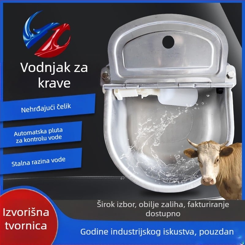 Potpuno automatska pojilica od nehrđajućeg čelika za goveda i ovce, plutajuća kuglasta fontana za piće životinja, svinja, pasa, konja, magarca, mazge, oprema za piće