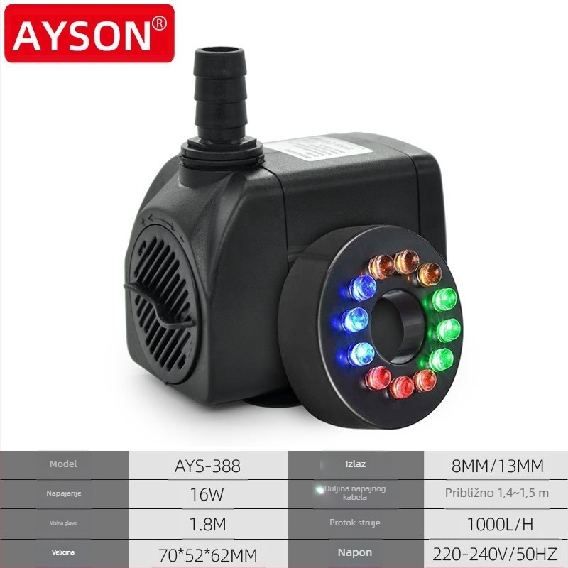 110V/220V osvijetljena fontana za kamenjare s tekućom vodom, pumpa za cirkulaciju vode, opskrba Amazonom za SAD/Europu/UK/Australiju