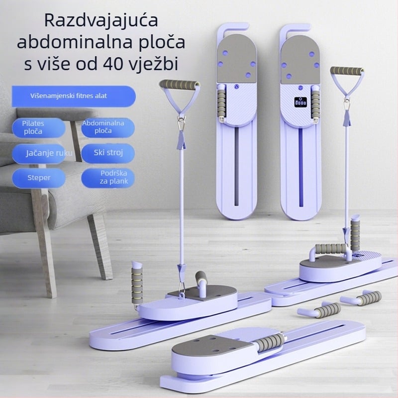 Tiktok-Style višenamjenska podijeljena trbušna daska za fitness, trbušni kotač, oprema za trening trbušnih mišića s automatskim odskokom