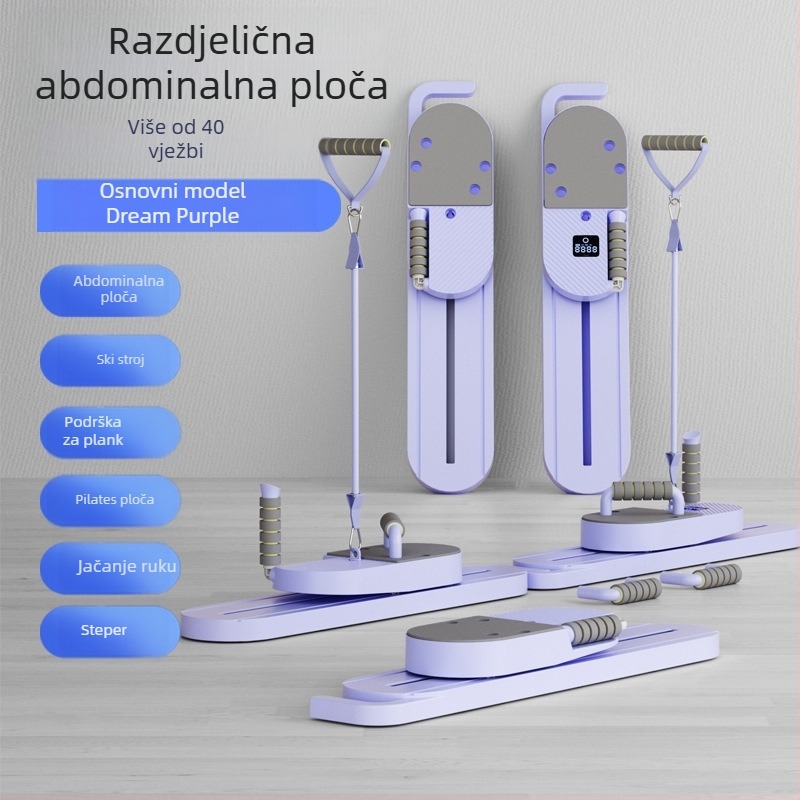Tiktok-Style višenamjenska podijeljena trbušna daska za fitness, trbušni kotač, oprema za trening trbušnih mišića s automatskim odskokom