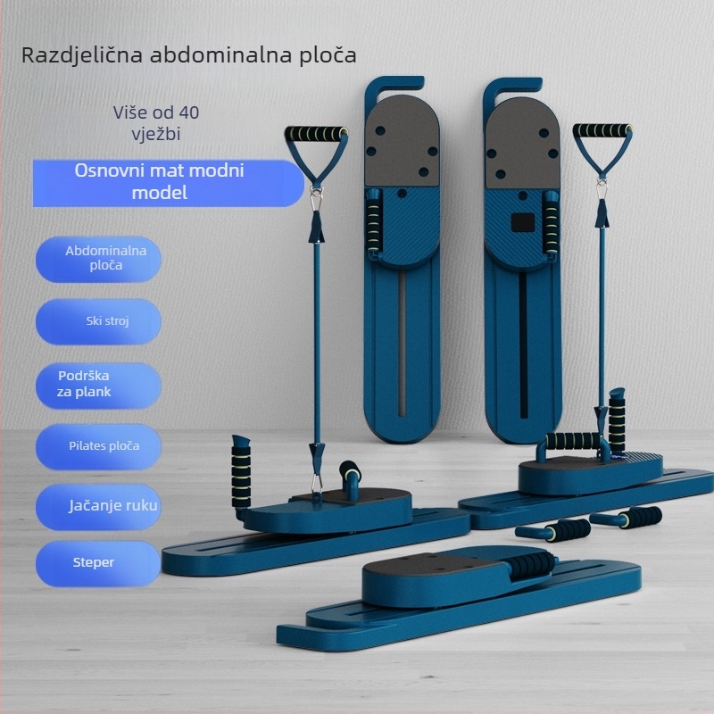 Tiktok-Style višenamjenska podijeljena trbušna daska za fitness, trbušni kotač, oprema za trening trbušnih mišića s automatskim odskokom