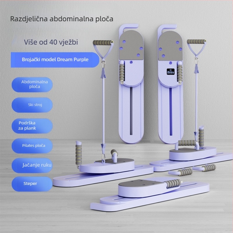 Tiktok-Style višenamjenska podijeljena trbušna daska za fitness, trbušni kotač, oprema za trening trbušnih mišića s automatskim odskokom