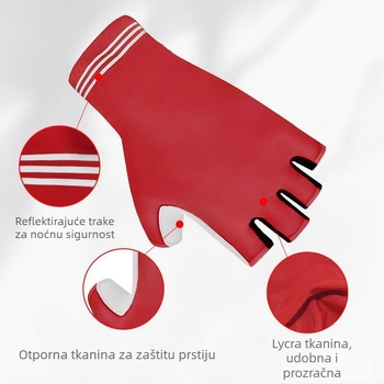 Biciklističke rukavice za muškarce, ljetne prozračne sportske, neklizajuće, s kremom za sunčanje, prozračne, za biciklizam na otvorenom, ribolov, s pola prsta