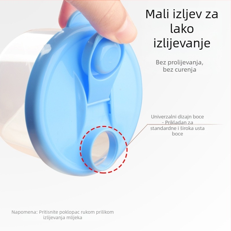 Kutija za pakiranje mlijeka u prahu za bebe, praktična kutija za pohranu mlijeka u prahu s tri odjeljka, uklonjiva staklenka mlijeka u prahu, veleprodaja 300 ml