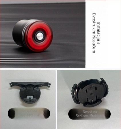 Yinji SR1pro pametno stražnje svjetlo za bicikl, punjenje tipa C, vodootporno svjetlo za noćnu vožnju, stražnje svjetlo s indukcijskom kočnicom