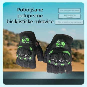 Tvrde rukavice s pola prsta za motocikl, rukavice s pola prsta za sport, vanjske rukavice s pola prsta za vožnju motocikla, putovanja, lagane prozračne rukavice