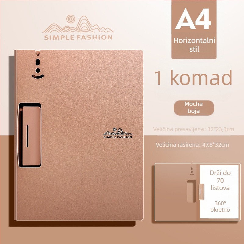 Maillard A4 kopča za ploču, uredska mapa u boji Mocha Mousse, visokokvalitetna višenamjenska podloga za pisanje i slikanje za učenike