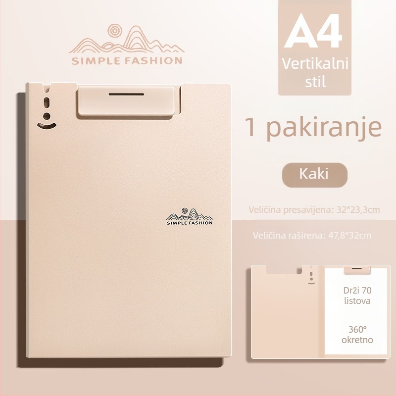 Maillard A4 kopča za ploču, uredska mapa u boji Mocha Mousse, visokokvalitetna višenamjenska podloga za pisanje i slikanje za učenike