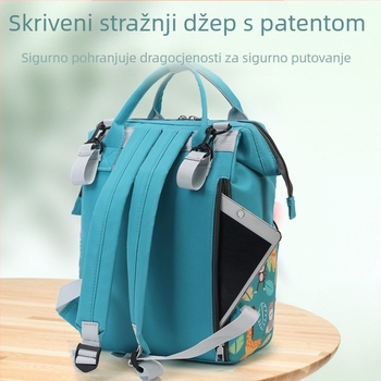 Jednodijelna torba za majku i bebu velikog kapaciteta, nova tiskana modna torba za bebe s odlaznim rukopisom za bebe, platnena torba za ispis