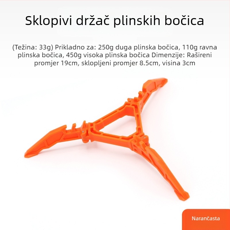 Vanjski sklopivi nosač za spremnik zraka, prijenosni ravni držač za spremnik zraka, univerzalni tronožac, stabilan plastični nosač, pribor za kampiranje