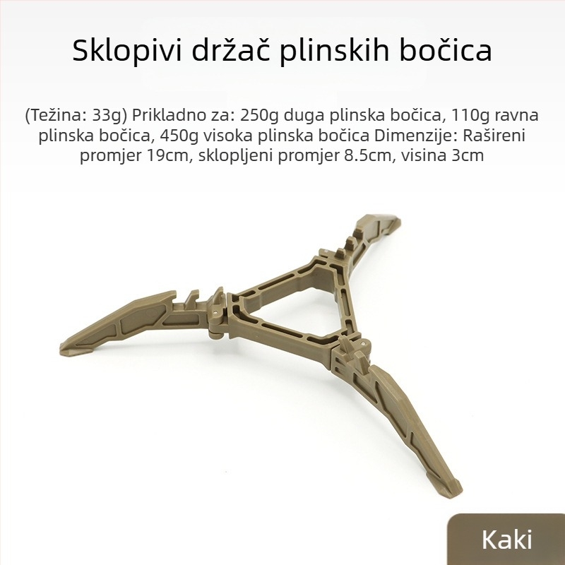Vanjski sklopivi nosač za spremnik zraka, prijenosni ravni držač za spremnik zraka, univerzalni tronožac, stabilan plastični nosač, pribor za kampiranje