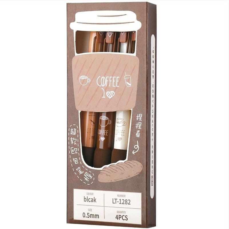 Kist za kavu, brzosušeći olovka, visokokvalitetna kist za olovku u boji, crna olovka, gel olovka, za srednju školu, uredski pribor za učenike