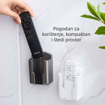 Kutija za pohranu daljinskog upravljača za TV i mobitel, zidni stalak za pohranu daljinskog upravljača za klima uređaj, punjač za mobitel bez bušenja