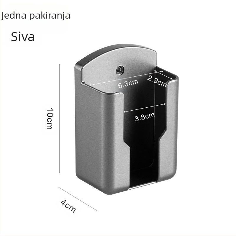 Kutija za pohranu daljinskog upravljača za TV i mobitel, zidni stalak za pohranu daljinskog upravljača za klima uređaj, punjač za mobitel bez bušenja