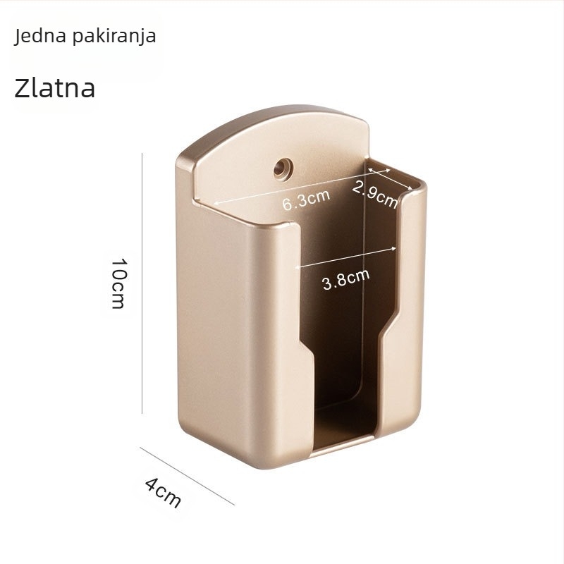Kutija za pohranu daljinskog upravljača za TV i mobitel, zidni stalak za pohranu daljinskog upravljača za klima uređaj, punjač za mobitel bez bušenja