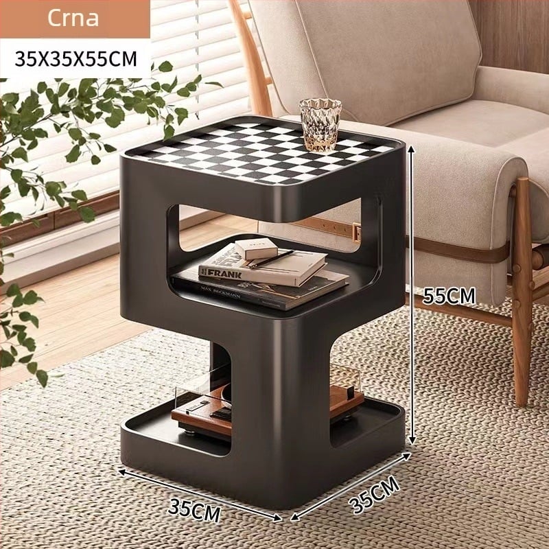 Dnevni boravak Kauč Bočni stolić Željezo Mali stolić za kavu Bočni ormarić Moderni jednostavni kutni ormarić Kreativni internet Popularni kutni stolić Svjetlo Luksuzni noćni ormarić