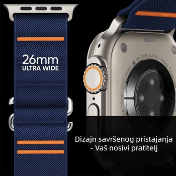 Apple Watch10 Rastezljivi najlonski remen za Apple Watch s ultra kopčom od nehrđajućeg čelika za crossover