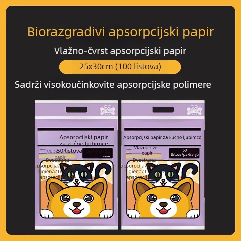 Jastučići za upijanje urina za kućne ljubimce, Papir za upijanje urina, Pelene za pse, Papir za brisanje urina, Upijajući papir za mačke i pse, Papir za upijanje psećeg urina, Sredstva za čišćenje koja upijaju pseći urin