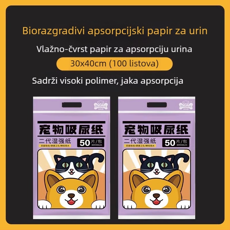 Jastučići za upijanje urina za kućne ljubimce, Papir za upijanje urina, Pelene za pse, Papir za brisanje urina, Upijajući papir za mačke i pse, Papir za upijanje psećeg urina, Sredstva za čišćenje koja upijaju pseći urin