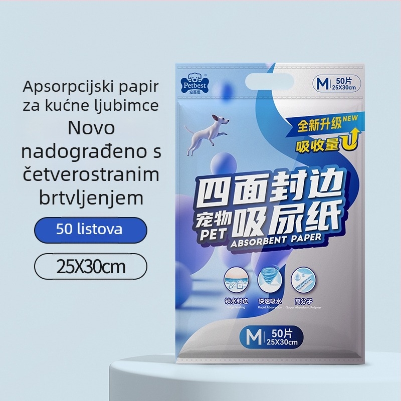 Jastučići za upijanje urina za kućne ljubimce, Papir za upijanje urina, Pelene za pse, Papir za brisanje urina, Upijajući papir za mačke i pse, Papir za upijanje psećeg urina, Sredstva za čišćenje koja upijaju pseći urin