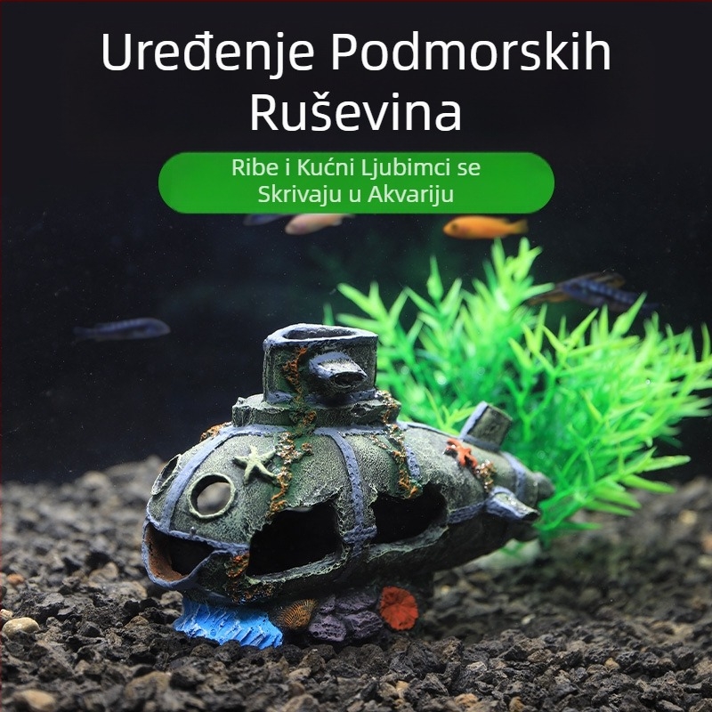 Gusarski brod Akvarijski krajolik Akvarijski krajolik Ukras za izbjegavanje broda Kućni ukras za brod Šuplji brod od smole Brodolom GC