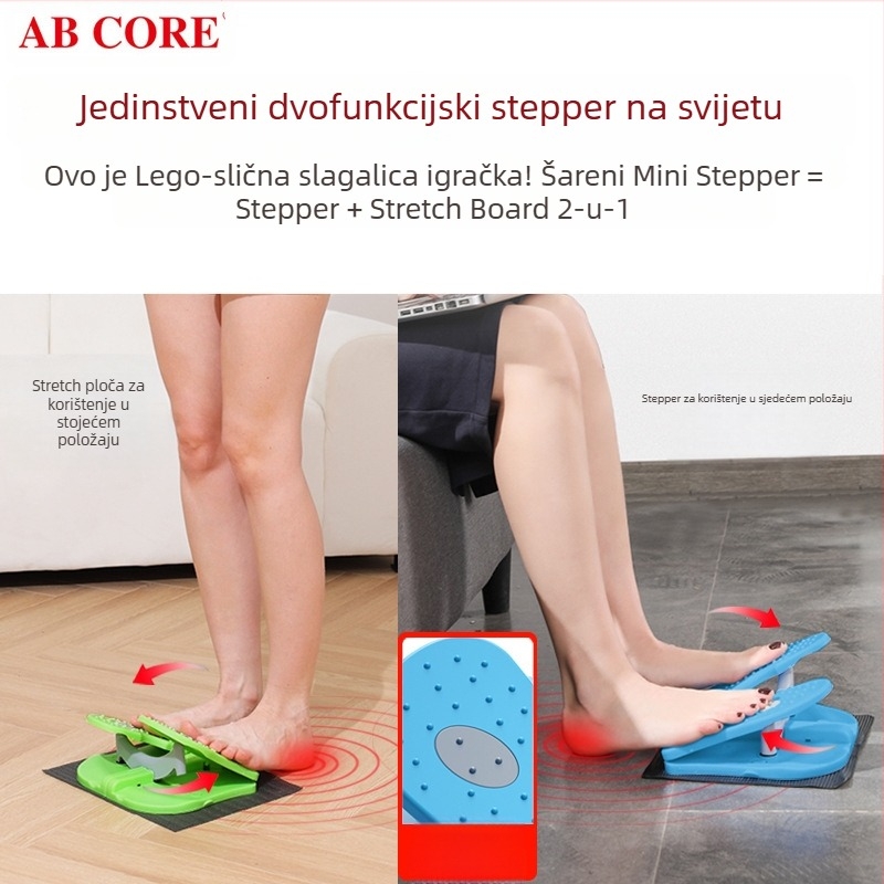 Dvonamjenski steper za istezanje, dva u jednom, Thor marka, abdominalni steper u boji