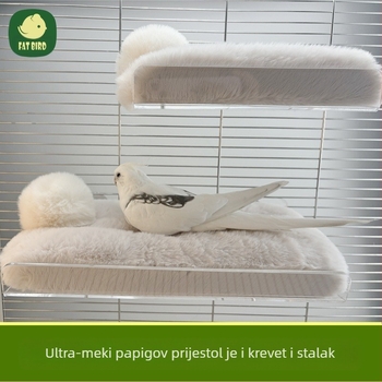 Krevet za papige, gnijezdo za spavanje, grijač za noge, platforma, topla viseća mreža, pamučna podloga, zimski madrac za kauč, crni feniks, božur, pribor za ptičji kavez