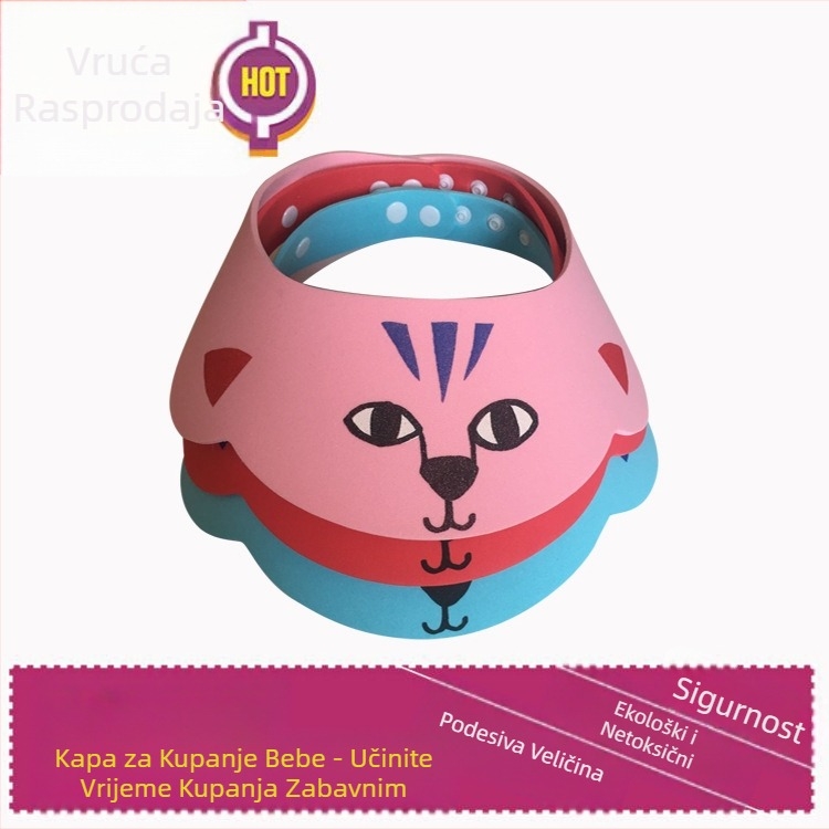 Izvorna tvornica dječja kapa za šampon zadebljana dječja kapa za šampon s četiri podesive kape za tuširanje za bebe, dječje potrepštine