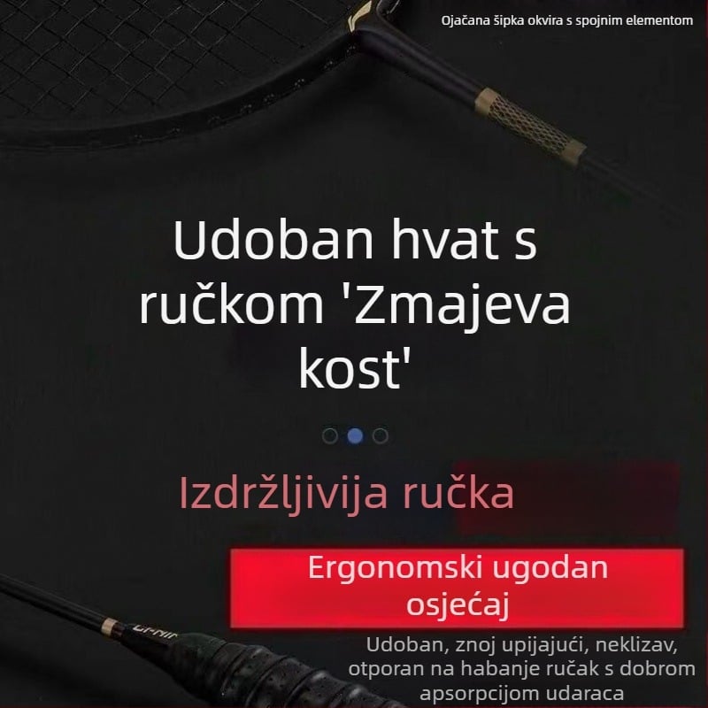Badmintonski reket od kompozitnog karbona, ultra lagani 4u set pojedinačnih i dvostrukih reketa, izdržljivi dvostruki trening, mali crni reket za odrasle, ofenzivni tip