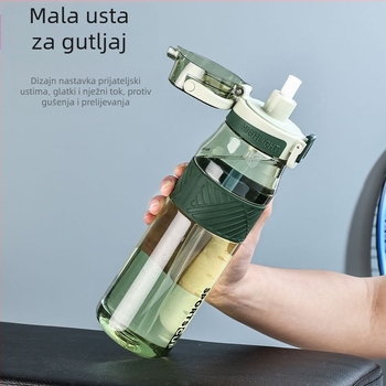 Ljetna sportska čaša za vodu velikog kapaciteta 1000ML, boca za vodu za muškarce i žene, za studente na otvorenom, plastična čaša za fitness od 600ML