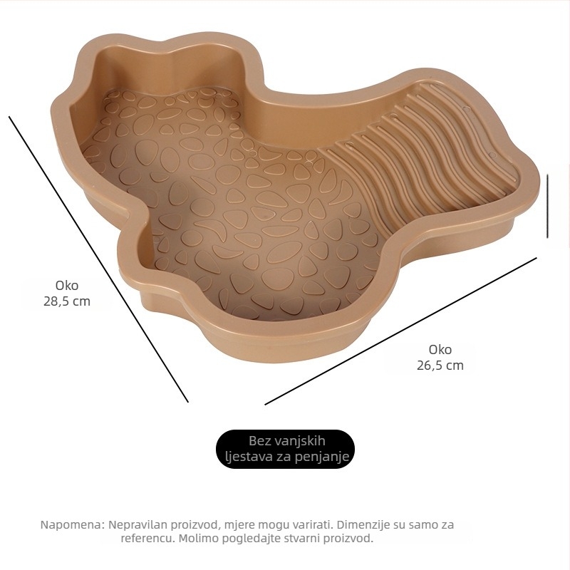 Kupaonica za poluvodene kornjače, žutokore kornjače, kornjače za hranjenje, platforma za sunčanje, bazen za dvojnu upotrebu za kopnene i vodene kornjače, kutija za kupanje kornjača protiv pada