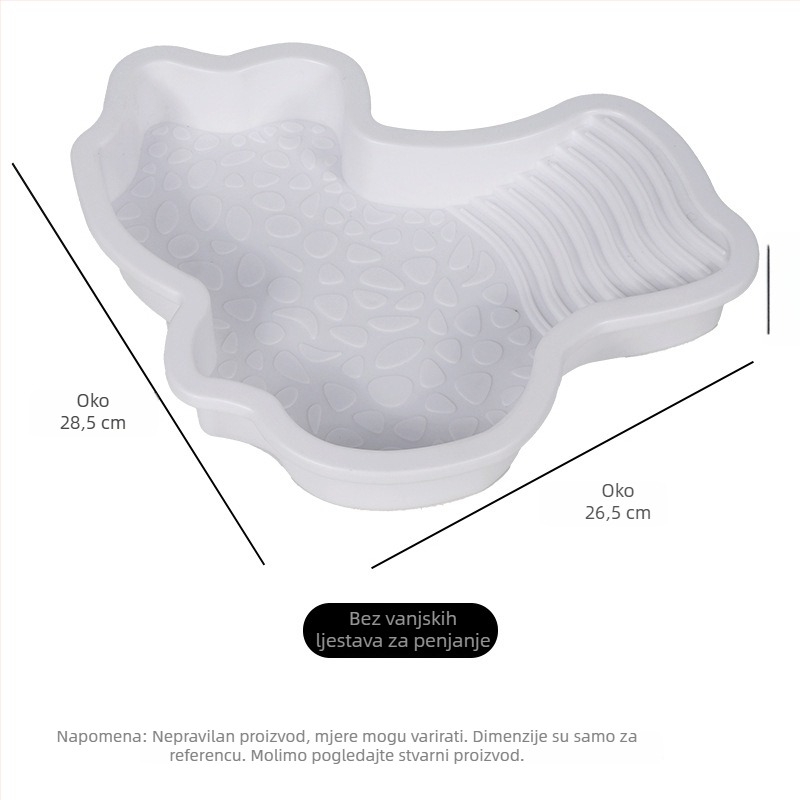 Kupaonica za poluvodene kornjače, žutokore kornjače, kornjače za hranjenje, platforma za sunčanje, bazen za dvojnu upotrebu za kopnene i vodene kornjače, kutija za kupanje kornjača protiv pada