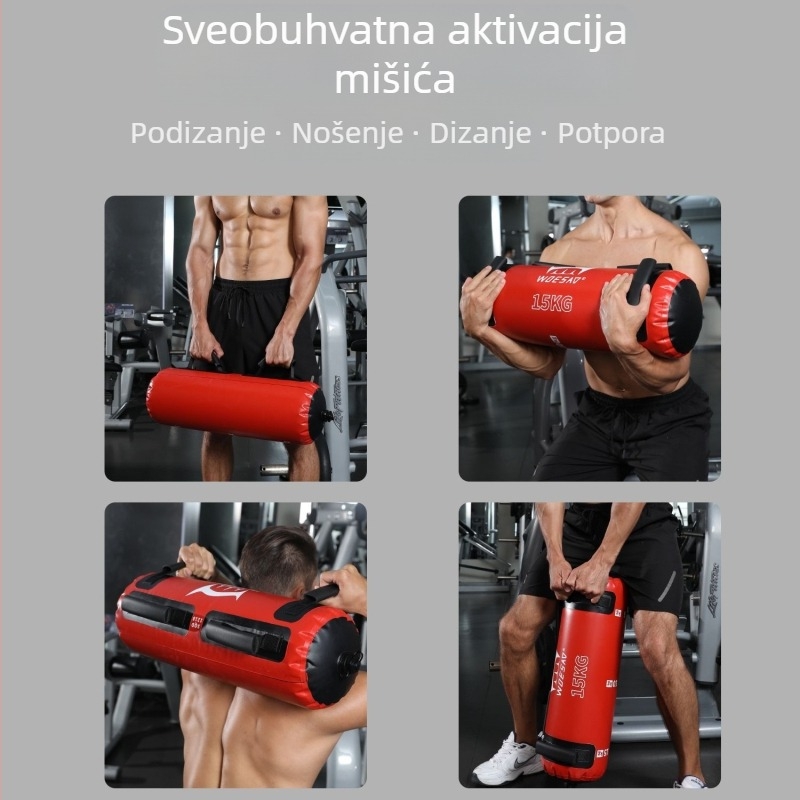 Prijenosna energetska vreća za fitness, dizanje utega, vreća s pijeskom, fizička kondicija, sveobuhvatni trening, čučanj, prijenosna višenamjenska oprema za nošenje utega