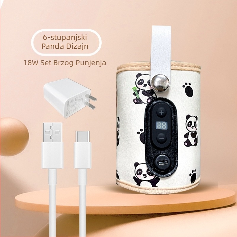 Prekogranična izolacijska navlaka za dječje bočice s grijanom konstantnom temperaturom, prijenosna vanjska univerzalna navlaka za dječje bočice, topla navlaka za mlijeko, prijenosna veleprodaja