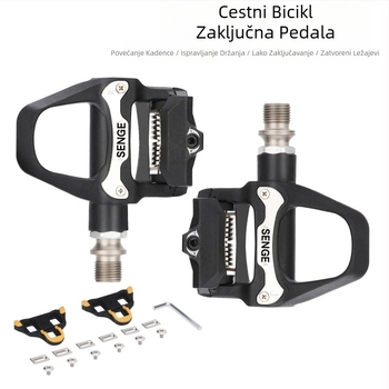 Pedale za cestovni bicikl s najlonskom bravom, za brdski bicikl, SPD sustav, samopodešavajuća zasunska pedala Keo