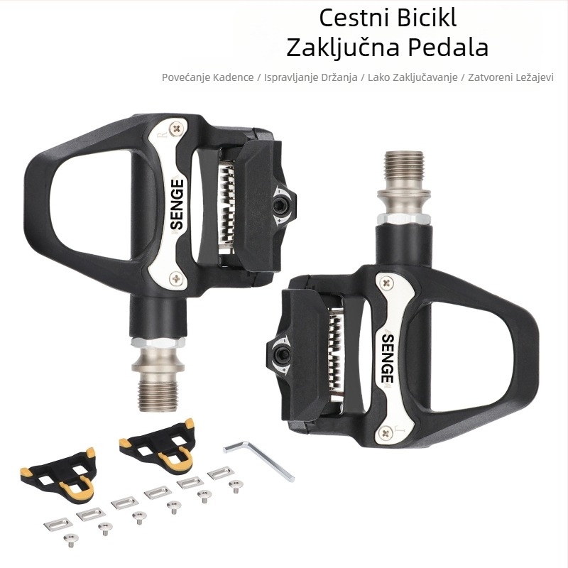 Pedale za cestovni bicikl s najlonskom bravom, za brdski bicikl, SPD sustav, samopodešavajuća zasunska pedala Keo
