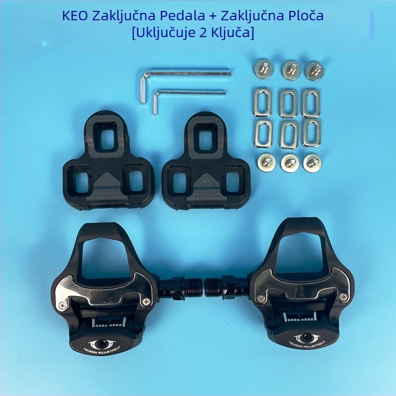 Pedale za cestovni bicikl s najlonskom bravom, za brdski bicikl, SPD sustav, samopodešavajuća zasunska pedala Keo