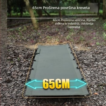Vanjski sklopivi krevet za kampiranje, uredski odmor, krevet za pratnju, vojni krevetić od oxfordske tkanine i aluminijske legure, lagan i prenosiv