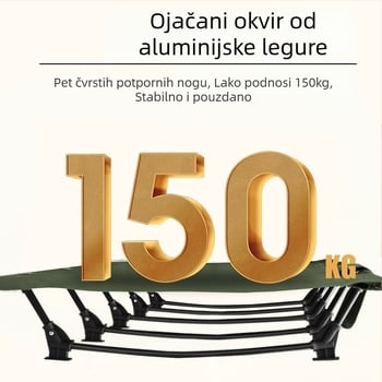 Vanjski sklopivi krevet za kampiranje, uredski odmor, krevet za pratnju, vojni krevetić od oxfordske tkanine i aluminijske legure, lagan i prenosiv