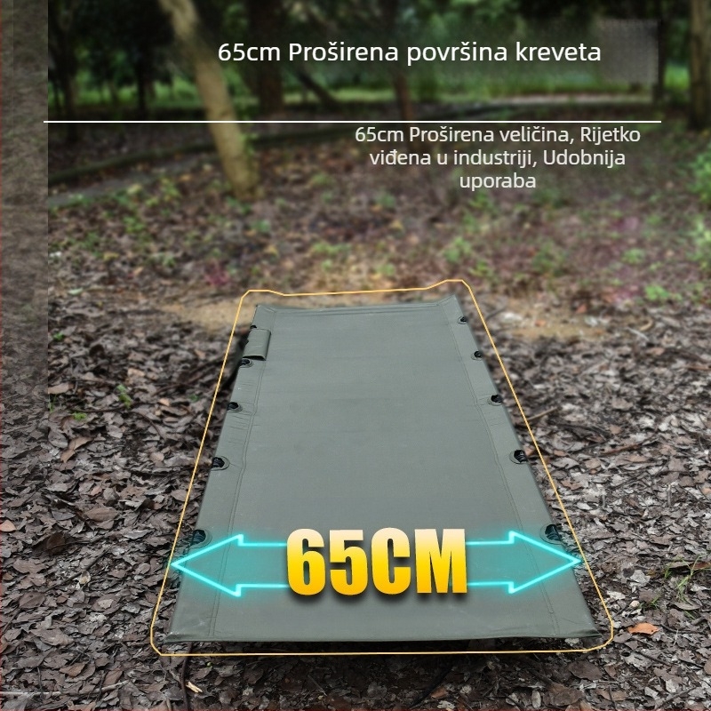 Vanjski sklopivi krevet za kampiranje, uredski odmor, krevet za pratnju, vojni krevetić od oxfordske tkanine i aluminijske legure, lagan i prenosiv