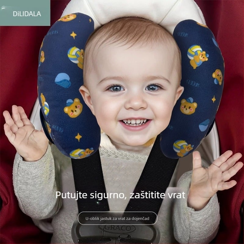 Jastuk za djecu u automobilu, jastuk za vrat, jastuk za stražnje sjedalo, za autonomnu vožnju na velike udaljenosti, potreban za spavanje u automobilu