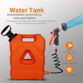 Zračna pumpa, kanta za kampiranje od 21 litre, praktični spremnik za vodu, kanta velikog kapaciteta 5,5 galona s tušem