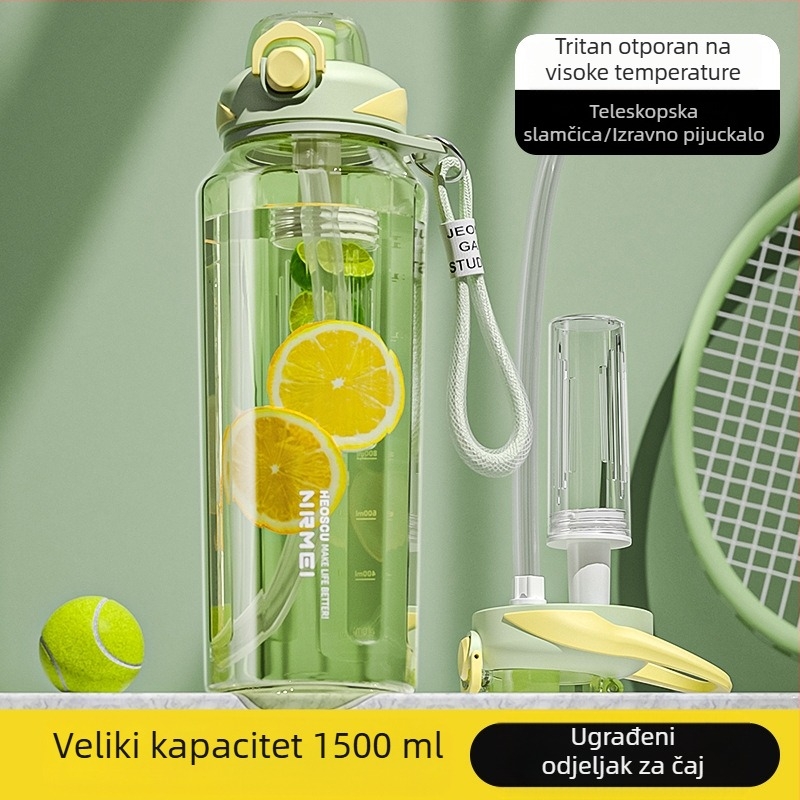 Tritan velika zapremnina plastična šalica za vodu otporna na visoke temperature Sportska šalica za odvajanje čaja veleprodaja ženske ljetne Ton šalice