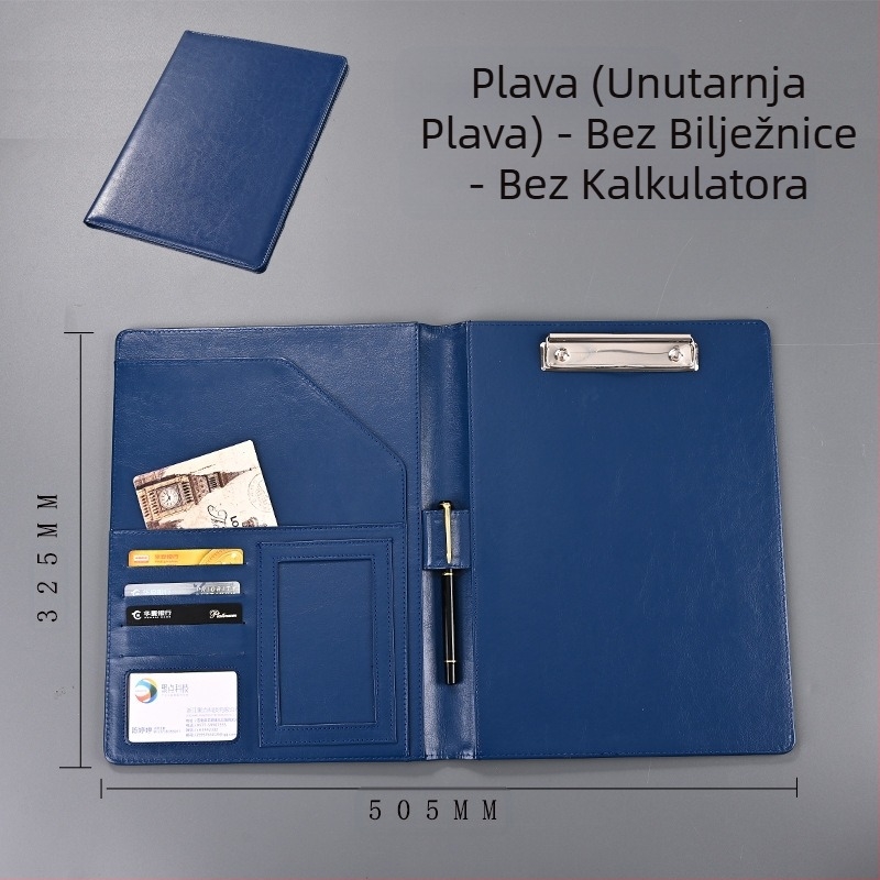 Višenamjenska poslovna uredska mapa A4 formata, kopča za ploče s podacima, kožna, prodajni ugovor, ovaj razgovor, kopča za jednog menadžera