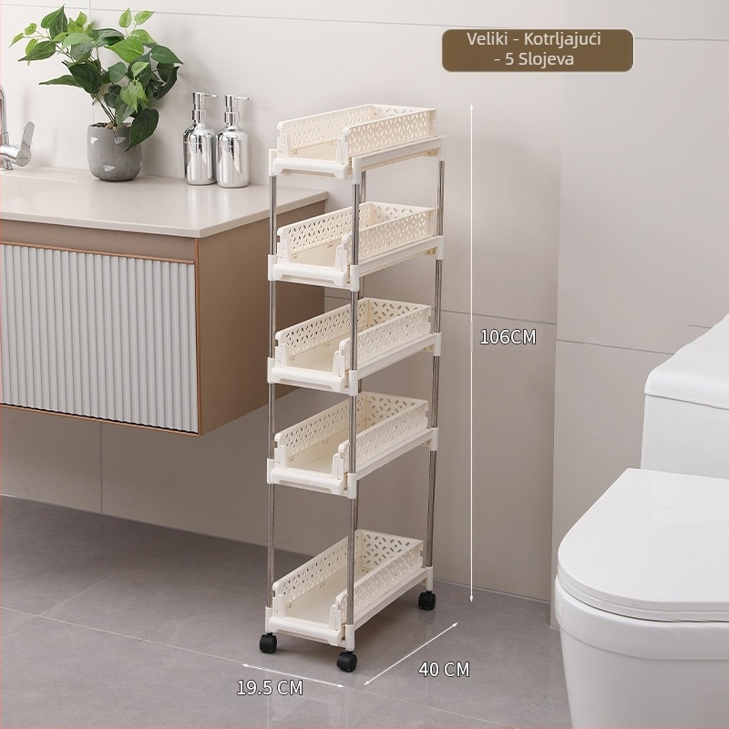 Stalak za odlaganje kolica, uklonjivi stalak za kuhinju, spavaću sobu, samostojeći stalak za sendviče, višeslojni stalak za odlaganje grickalica u dnevnoj sobi