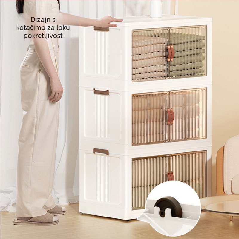 Sklopivi ormarić za pohranu s ladicama, dječji ormar, kućanski ormarić za grickalice, plastični ormarić za pohranu sitnica