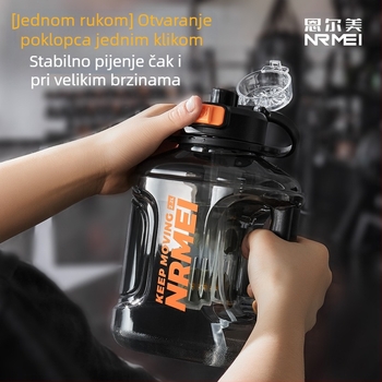 Enmei šalica za vodu velikog kapaciteta za muškarce, otporna na visoke temperature, sportska šalica sa slamkom za čaj, odvajanje vode, tona-tona bačva, veliko prijenosno kuhalo za vodu