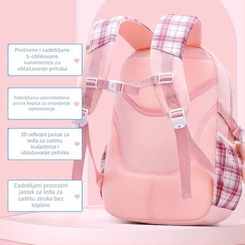 Veleprodaja školskih torbi za učenice osnovnih škola, ženski modeli, slatka crtana mašna, veliki kapacitet, ruksak koji smanjuje opterećenje, dječji ruksak za zaštitu kralježnice
