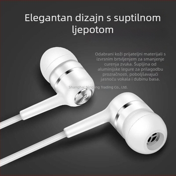 Originalni platinasti kabel za slušalice pogodan za Oppo Huawei Vivo mobilne telefone, slatke korejske verzije djevojačkih karaoke s mikrofonom